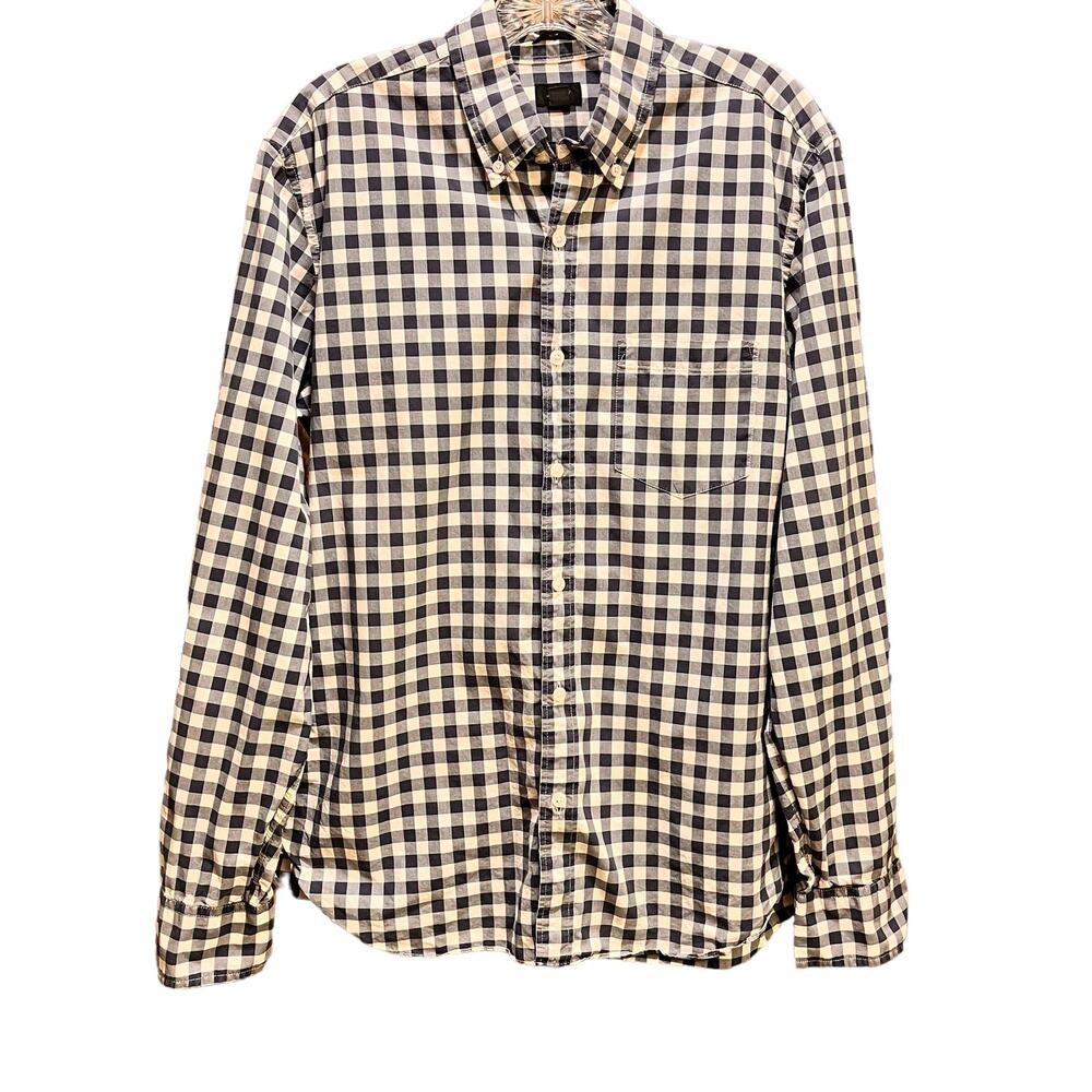 J.Crew Shirt Blue Gingham Button Down Mens M